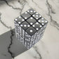 KOP01828 Black Opaque Squared Corner Dice with White Pips D6 12mm (1/2in) Pack of 36 Dice