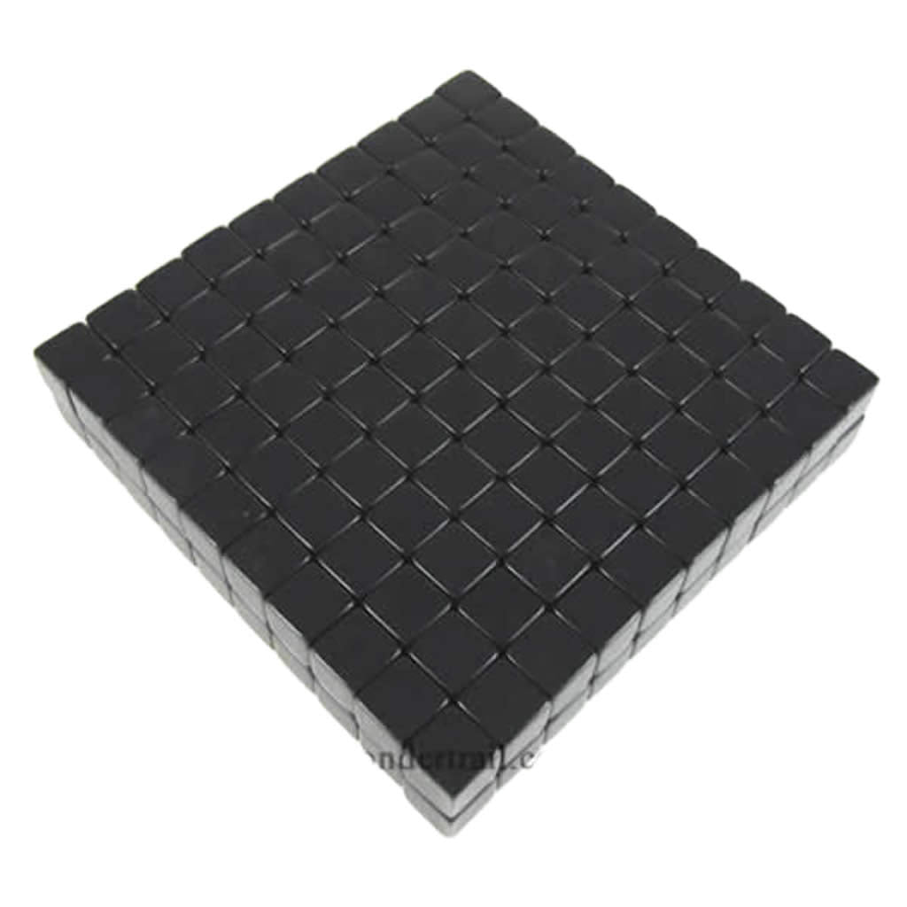 KOP01976 Black Blank Opaque Dice Counting Cubes D6 16mm (5/8in) Bulk Pack of 200 Cubes