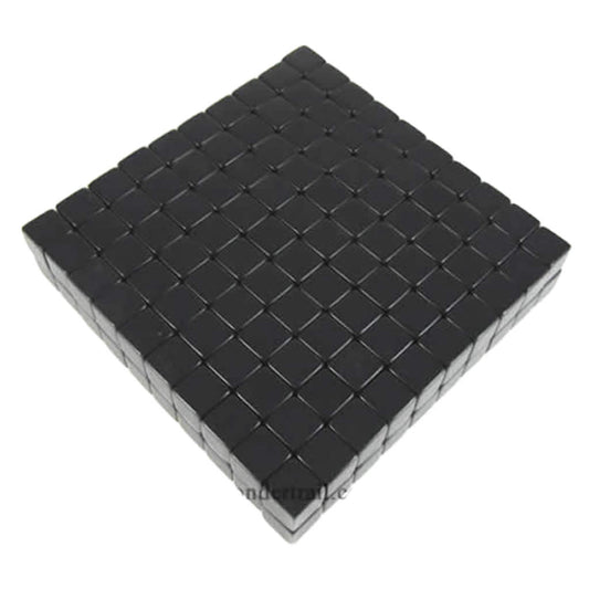KOP01976 Black Blank Opaque Dice Counting Cubes D6 16mm (5/8in) Bulk Pack of 200 Cubes