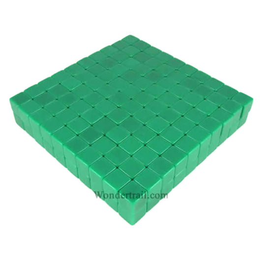 KOP01981 Green Blank Opaque Dice Counting Cubes D6 16mm (5/8in) Bulk Pack of 200 Cubes
