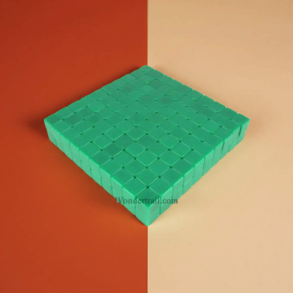 KOP01981 Green Blank Opaque Dice Counting Cubes D6 16mm (5/8in) Bulk Pack of 200 Cubes