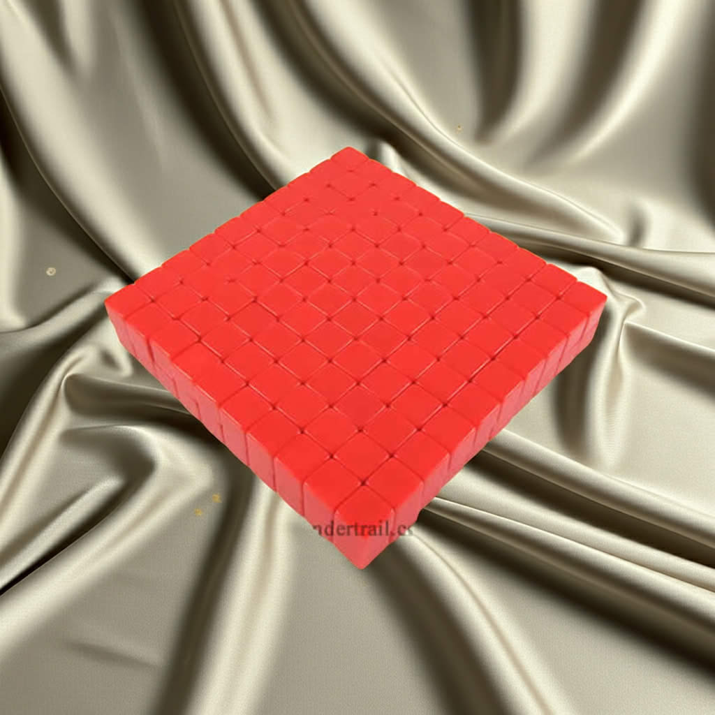 KOP01986 Red Blank Opaque Dice Counting Cubes D6 16mm (5/8in) Bulk Pack of 200 Cubes