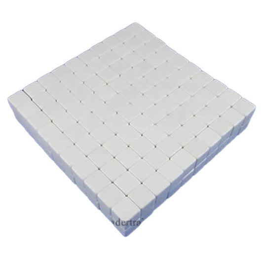 KOP01989 White Blank Opaque Dice Counting Cubes D6 16mm (5/8in) Bulk Pack of 200 Cubes