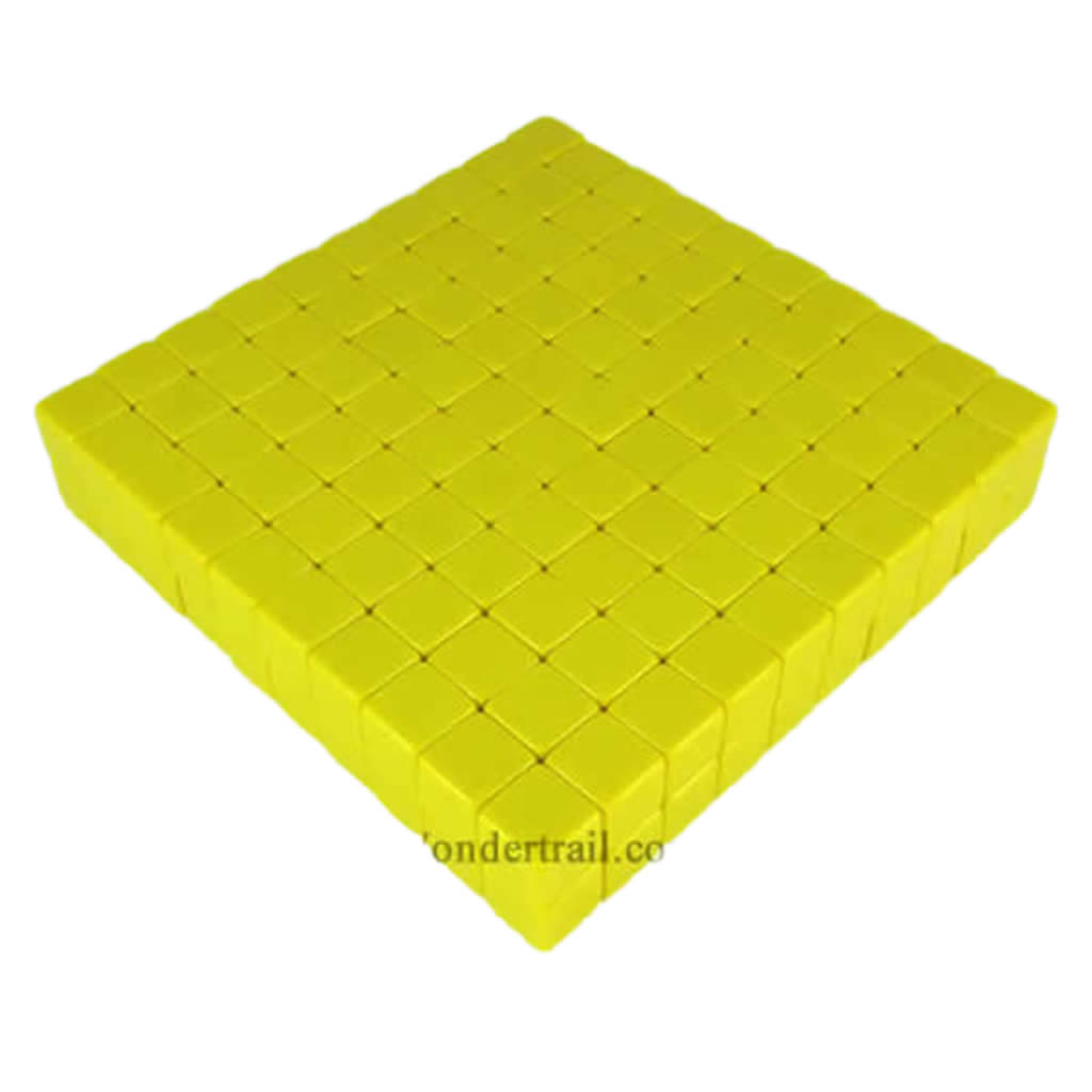 KOP01991 Yellow Blank Opaque Dice Counting Cubes D6 16mm (5/8in) Bulk Pack of 200 Cubes