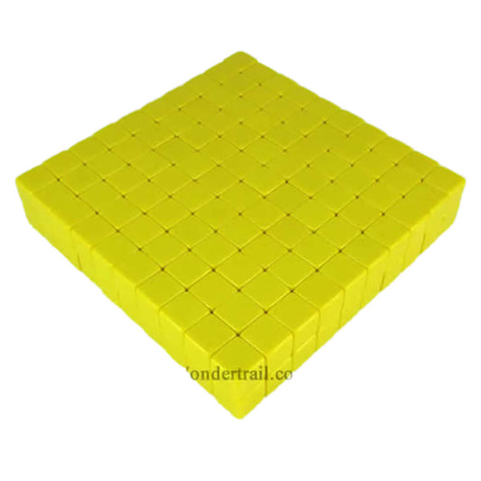 KOP01991 Yellow Blank Opaque Dice Counting Cubes D6 16mm (5/8in) Bulk Pack of 200 Cubes