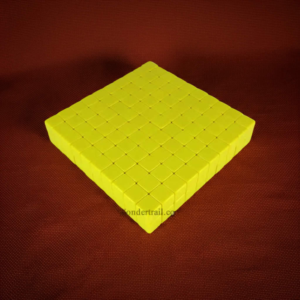 KOP01991 Yellow Blank Opaque Dice Counting Cubes D6 16mm (5/8in) Bulk Pack of 200 Cubes
