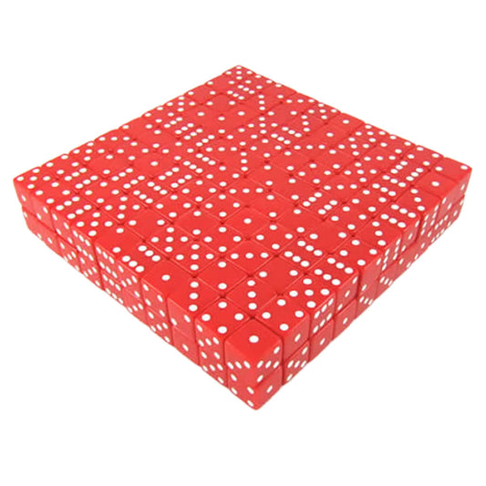 KOP02099 Red Opaque Dice with White Pips D6 19mm (3/4in) Bulk Pack of 200 Dice