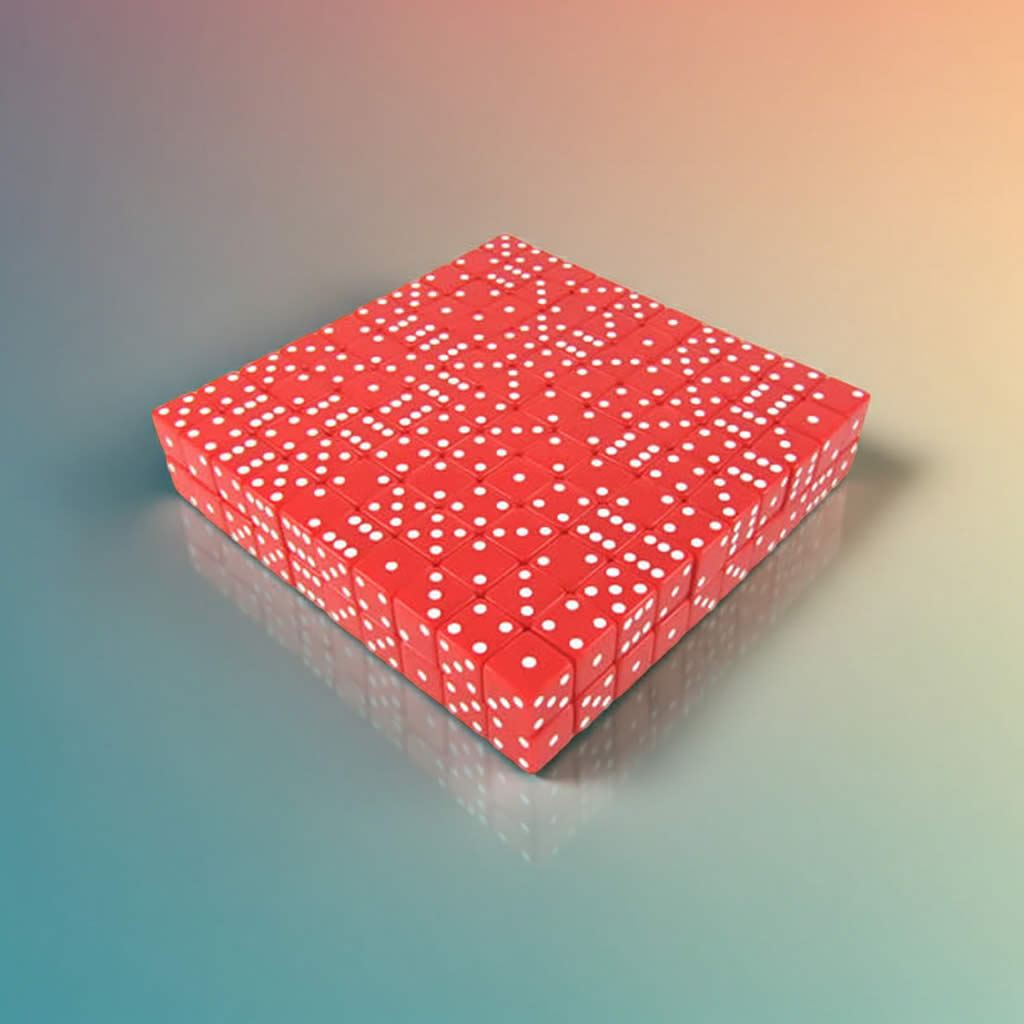 KOP02099 Red Opaque Dice with White Pips D6 19mm (3/4in) Bulk Pack of 200 Dice