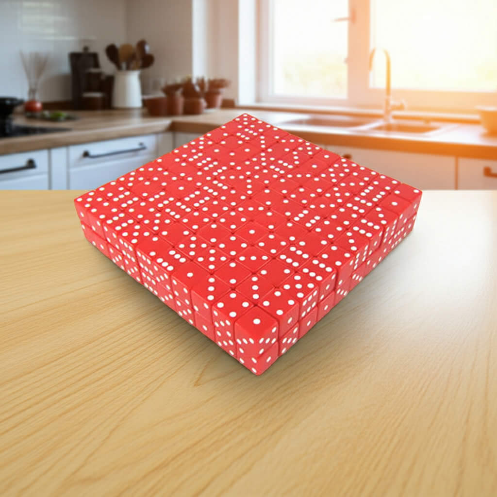 KOP02099 Red Opaque Dice with White Pips D6 19mm (3/4in) Bulk Pack of 200 Dice