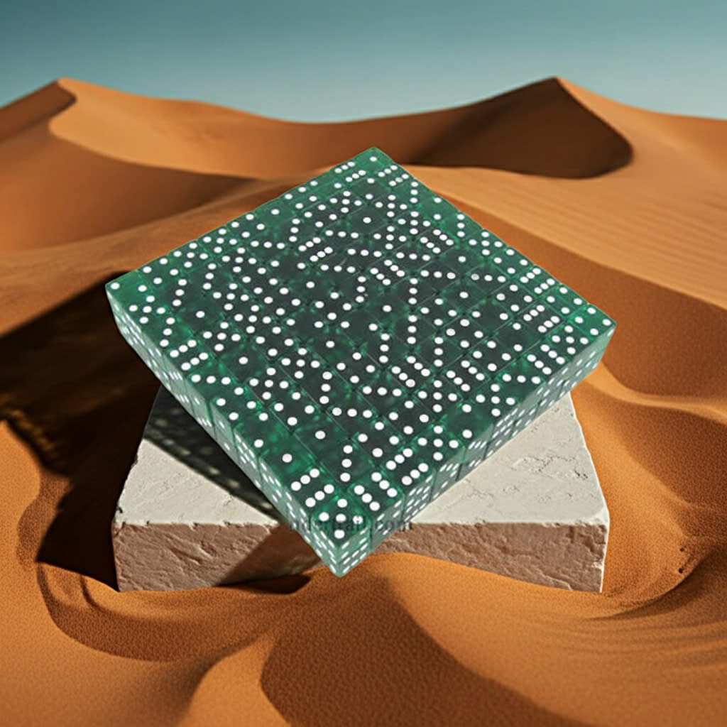 KOP02115 Green Transparent Dice with White Pips D6 19mm (3/4in) Bulk Pack of 200 Dice