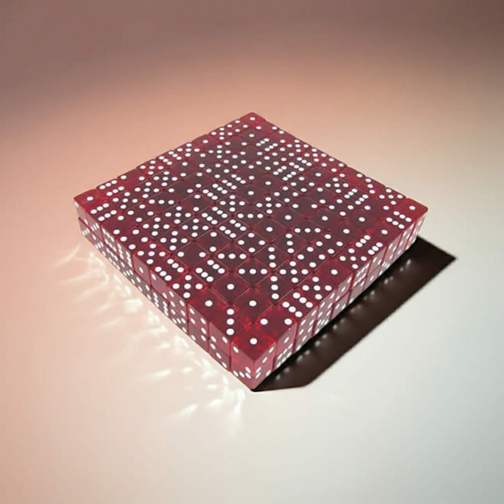 KOP02116 Red Transparent Dice with White Pips D6 19mm (3/4in) Bulk Pack of 200 Dice