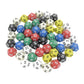 KOP02734 Assorted Opaque Dice Black Numbers D12 16mm Bulk Pack of 50
