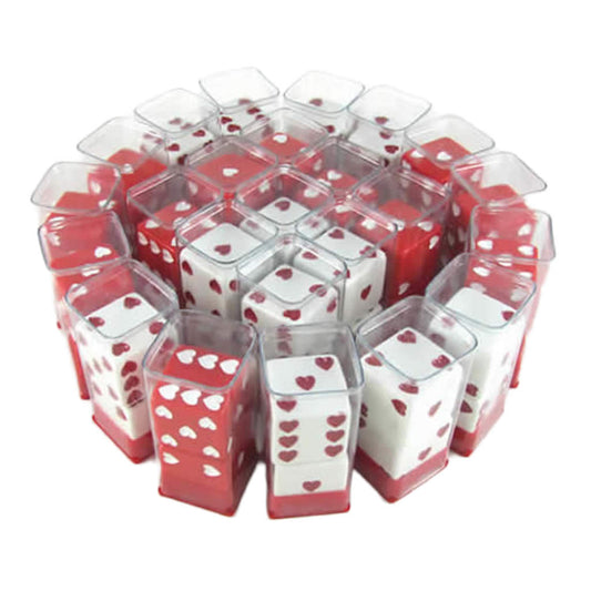 KOP03933 Sweetheart Dice Red and White D6 25mm (1in) Pack of 24 pair of Dice