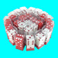 KOP03933 Sweetheart Dice Red and White D6 25mm (1in) Pack of 24 pair of Dice
