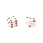KOP03936 White Sweetheart Dice with Red Hearts D6 25mm (1in) Pack of 2 Dice