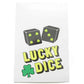 KOP03941 Lucky Dice Green and White D6 25mm (1in) Pack of 24 pair of Dice