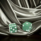 KOP03943 Green Lucky Dice with White Clovers D6 25mm (1in) Pack of 2 Dice