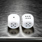 KOP03999 White Tactile Dice with Raised Black Pips D6 20mm (25/32in) Pack of 2 Dice