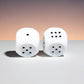 KOP03999 White Tactile Dice with Raised Black Pips D6 20mm (25/32in) Pack of 2 Dice