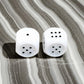 KOP03999 White Tactile Dice with Raised Black Pips D6 20mm (25/32in) Pack of 2 Dice
