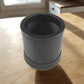KOP04153 Leather Dice Cup 3.45in Diameter Ribbed Cloth Lined Interior