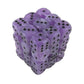 KOP04646 Swirl Ice Purple Dice with Black Pips D6 12mm (1/2in) Pack of 36 Dice