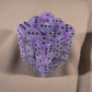 KOP04646 Swirl Ice Purple Dice with Black Pips D6 12mm (1/2in) Pack of 36 Dice