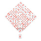 KOP04941 Lobster Dice Opaque White Red Pips 16mm Bulk Pack of 50
