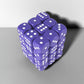 KOP05116 Purple Opaque Deluxe Dice with White Pips D6 12mm (1/2in) Pack of 36 Dice