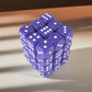 KOP05116 Purple Opaque Deluxe Dice with White Pips D6 12mm (1/2in) Pack of 36 Dice