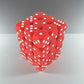 KOP05117 Red Opaque Deluxe Dice with White Pips D6 12mm (1/2in) Pack of 36 Dice