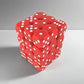 KOP05117 Red Opaque Deluxe Dice with White Pips D6 12mm (1/2in) Pack of 36 Dice