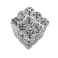 KOP05121 Clear Transparent Deluxe Dice Black Pips D6 12mm Pack of 36