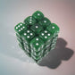 KOP05128 Ice Green Swirl Deluxe Dice with White Pips D6 12mm (1/2in) Pack of 36 Dice