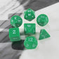 KOP06534 Green Jumbo Dice with White Numbers 24mm (15/16in) Set of 7