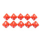 KOP08511 Red Opaque Dice White Numbers D10 16mm (5/8in) Pack of 10