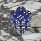 KOP08596 Blue Transparent Deluxe Dice with White Pips D6 16mm (5/8in) Pack of 12 Dice