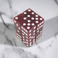 KOP08617 Purple Glitter Dice with White Pips D6 16mm (5/8in) Pack of 12