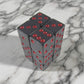 KOP08620 Charcoal Marbleized Dice with Red Pips D6 16mm (5/8in) Pack of 12 Dice