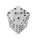 KOP08622 Pearl Marbleized Dice with Black Pips D6 16mm (5/8in) Pack of 12 Dice