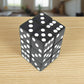 KOP08625 Black Opaque Dice with White Pips D6 16mm (5/8in) Pack of 12 Dice
