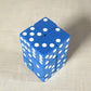 KOP08626 Blue Opaque Dice with White Pips D6 16mm (5/8in) Pack of 12