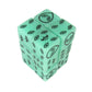 KOP08680 Green Alien Glow in Dark Dice Black Aliens D6 16mm Pack of 12