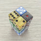 KOP09206 Assorted Marblized Dice with Pips D6 16mm (5/8in) Pack of 12