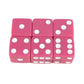 KOP10862 Pink Opaque Dice with White Pips D6 16mm (5/8in) Pack of 6 Dice
