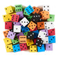 KOP10937 Assorted Opaque Foam Dice with Dots D6 25mm (1in) Bulk Pack of 100 Dice Koplow Games