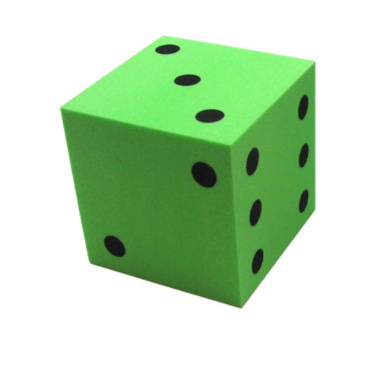 KOP10940 Green Opaque Foam Die with Black Dots D6 50mm (2in) Pack of 1 Die