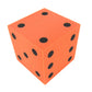 KOP10941 Orange Opaque Foam Die with Black Dots D6 50mm (2in) Pack of 1 Die