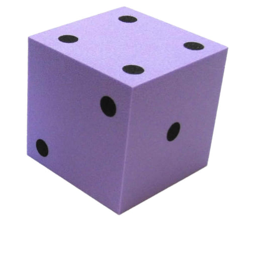 KOP10942 Purple Opaque Foam Die with Black Dots D6 50mm (2in) Pack of 1 Die