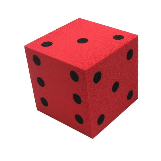 KOP10943 Red Opaque Foam Die with Black Dots D6 50mm (2in) Pack of 1 Die